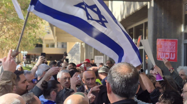 מחאה בקמפוס אוניברסיטת בן-גוריון בבאר-שבע (צילום: פלד ארבלי)