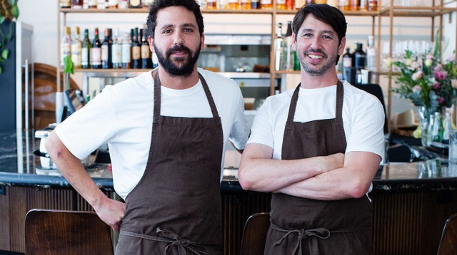 אורי שטיינברג ואביעד פלד (צילום: אחיקם בן יוסף)