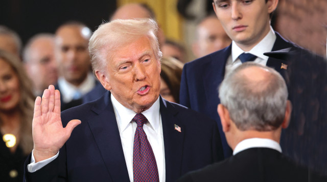 השבעת דונלד טראמפ (צילום: רויטרס)