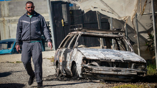 נזק בכפר הפלסטיני ג'ינסאפוט (צילום: נאסר אשתייה, פלאש 90)