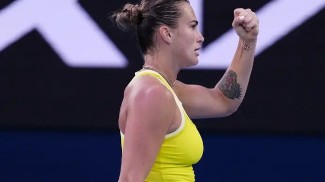 איבדה מערכה ראשונה. סבאלנקה (צילום: GettyImages, Fred Lee)