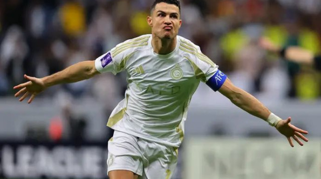 ובהמשך חגג. כריסטיאנו רונאלדו (צילום: רויטרס)