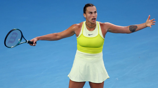 הטניסאית הבלארוסית ארינה סבאלנקה (צילום: רויטרס)