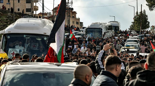 שחרור המחבלים (צילום:  ZAIN JAAFAR/AFP via Getty Image)