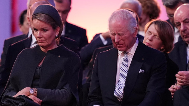 המלך צ'רלס השלישי בטקס 80 שנה לשחרור אושוויץ (צילום: רויטרס)