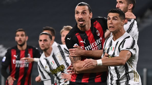 כריסטיאנו רונאלדו, זלאטן איברהימוביץ' (צילום: MARCO BERTORELLO/AFP via Getty Images)