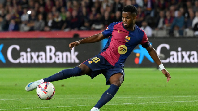 שחקן ברצלונה אנסו פאטי (צילום: GettyImages, JOSEP LAGO/AFP)