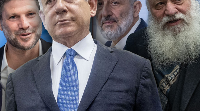 יצחק גולדקנופף, אריה דרעי, בנימין נתניהו, בצלאל סמוטריץ' (צילום: דוברות הכנסת, נועם מושקוביץ,יונתן זינדל, פלאש 90,אמיל סלמן/הארץ)