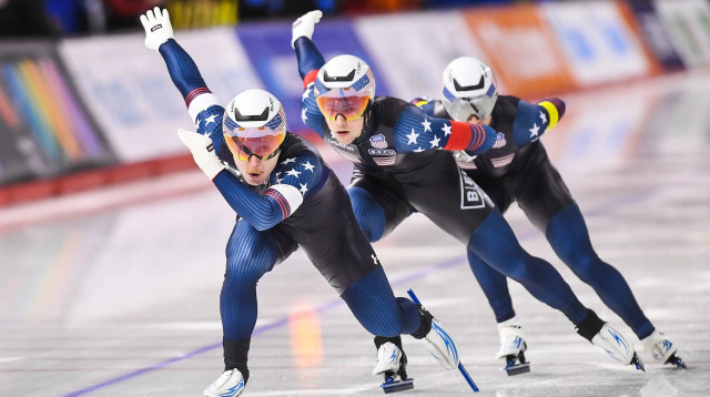 שחקני נבחרת ארצות הברית בהחלקה (צילום: GettyImages, Derek Leung - International Skating U)
