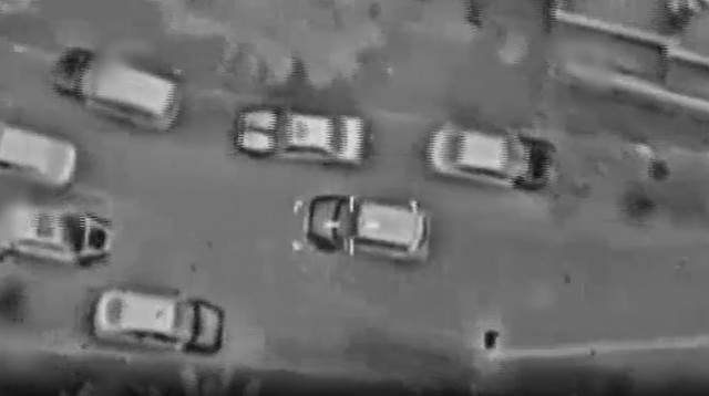 תיעוד מתקיפת הרכב ובו חוליית המחבלים בקבאטיה (צילום: דובר צה"ל)