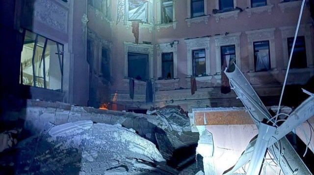 הפגיעה באודסה (צילום: המינהל האזורי של מחוז אודסה)