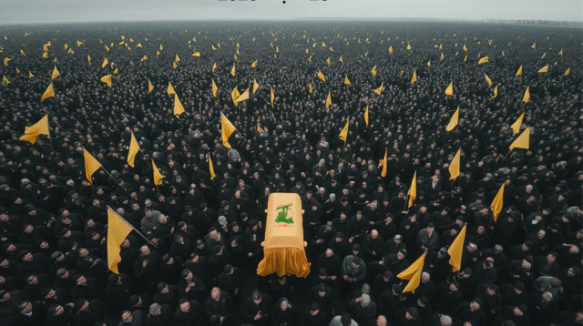 ההזמנה להלוויית נסראללה (צילום: רשתות ערביות)