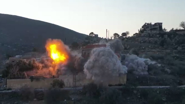 השמדת תשתיות טרור של חיזבאללה בדרום לבנון (צילום: דובר צה"ל)