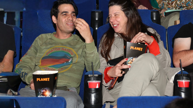 אביב גפן ואשתו שרון (צילום: אור גפן)