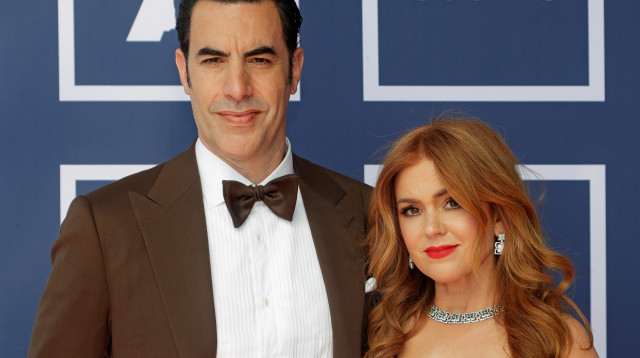 איילה פישר וסשה ברון כהן (צילום: רויטרס)