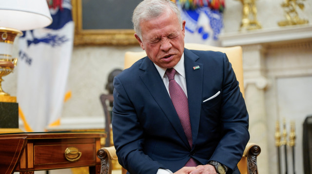 עבדאללה מלך ירדן בבית הלבן  (צילום: רויטרס)