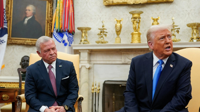 המלך טמן מארב לנשיא ארצות הברית. פגישת עבדאללה וטרמפ השבוע בבית הלבן (צילום: רויטרס)