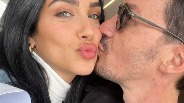 קארין גרינברג והגרוש (צילום: רשתות חברתיות)