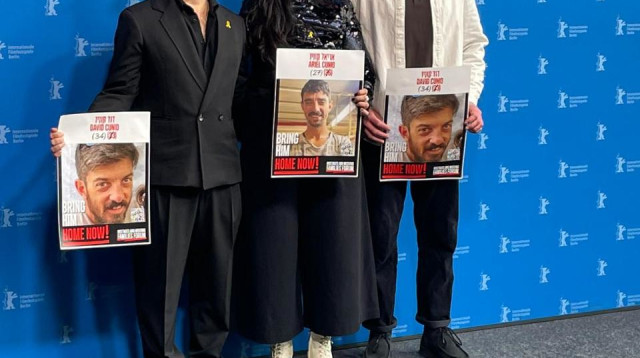 הצגת הסרט "מכתב לדויד" בפסטיבל הסרטים בברלין יחד עם תמונות החטופים (צילום: יח"צ הוט)