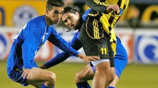 כריסטיאן פביאני ביתר ירושלים אורי שטרית מיליאן מילאן מרטינוביץ מכבי תל אביב (צילום: ברני ארדוב)