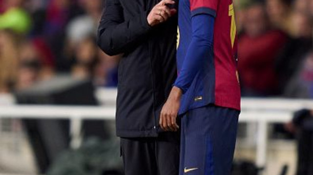 לאמין ימאל והאנזי פליק (צילום: Pedro Salado)