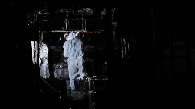 חבלנים בזירת האירועים בבת ים, 20 בפברואר 2025 (צילום: אבשלום ששוני)