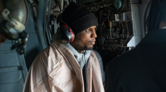 אברה מנגיסטו במסוק (צילום: דובר צה"ל)