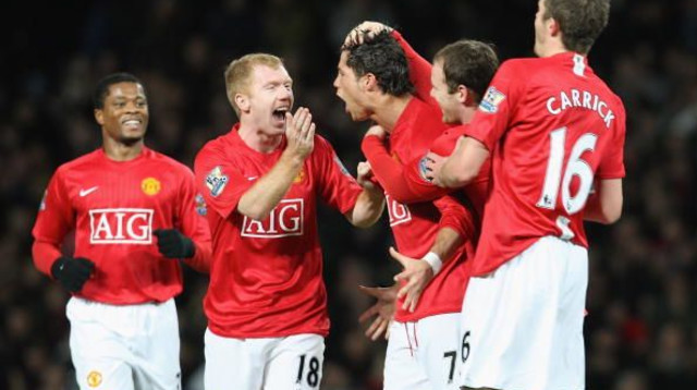 פול סקולס כריסטיאנו רונאלדו (צילום: John Peters)