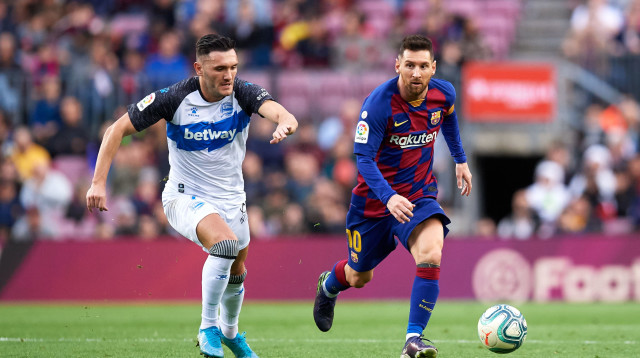 לוקאס פרס, ליאו מסי (צילום: Alex Caparros/Getty Images)