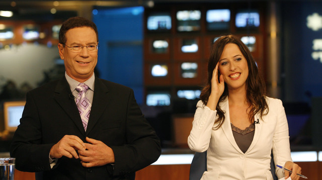 גדי סוקניק מגיש עם יונית לוי (צילום: Michal Fattal/Flash90)