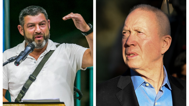 יואב גלנט, עופר וינטר (צילום: Arie Leib Abrams/Flash90)