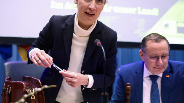 ישיבת מפלגת הימין הקיצוני AFD בגרמניה לאחר הבחירות (צילום: רויטרס)