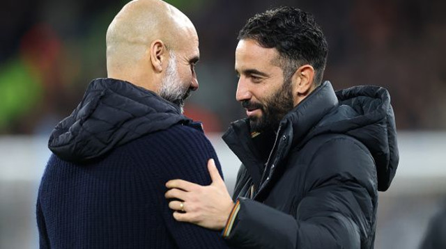 רובן אמורים ופפ גווארדיולה (צילום: Carl Recine)