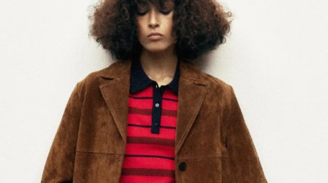 מעיל מעור חזיר, זארה (צילום: מתוך אתר המותג)