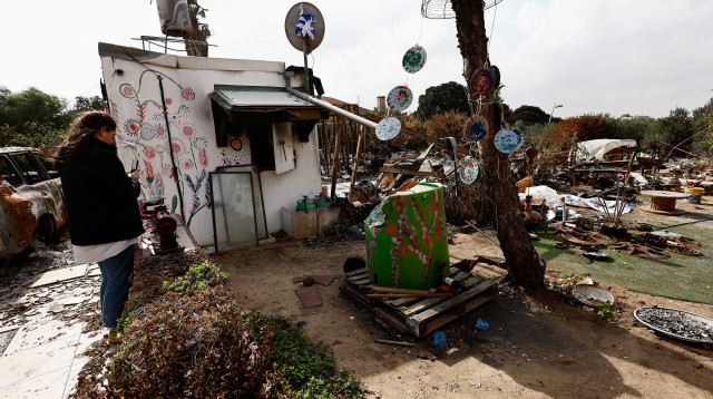 הרס בנתיב העשרה אחרי שבעה באוקטובר (צילום: רויטרס)