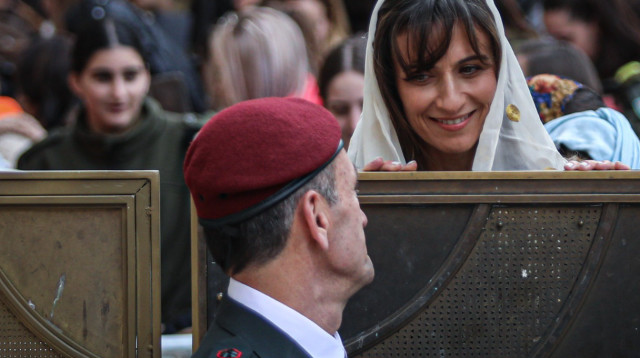 הרמטכ"ל היוצא הרצי הלוי לפני כשנתיים בכותל  (צילום: חיים גולדברג פלאש 90)