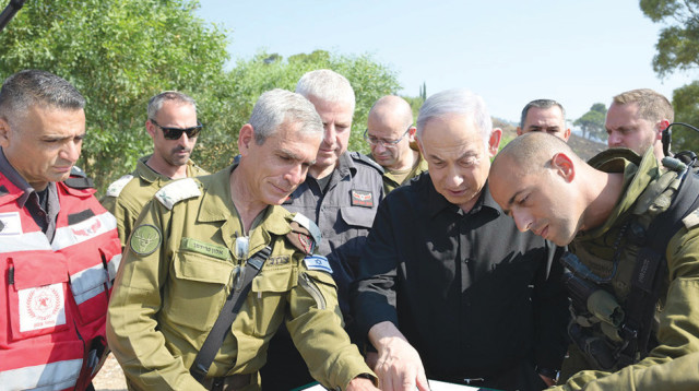 נתניהו בקרית שמונה (צילום: עמוס בן גרשום לע"מ)