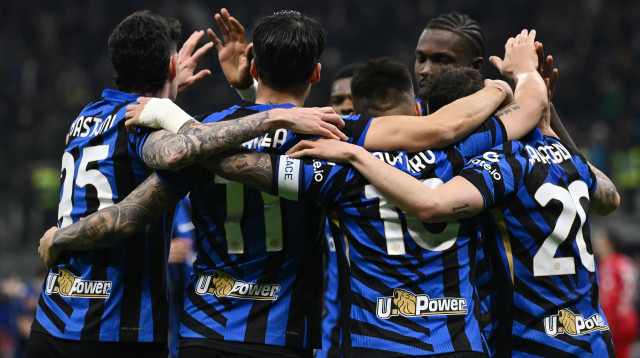 שחקני אינטר (צילום: אימג'בנק  GettyImages, Image Photo Agency)