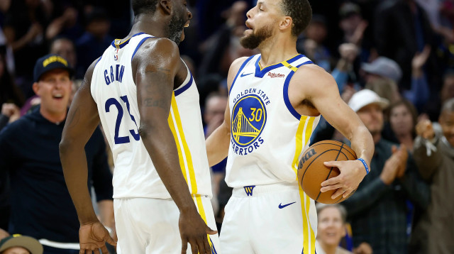 שחקני גולדן סטייט ווריירס סטפן קרי, דריימונד גרין (צילום: GettyImages, Thearon W. Henderson)