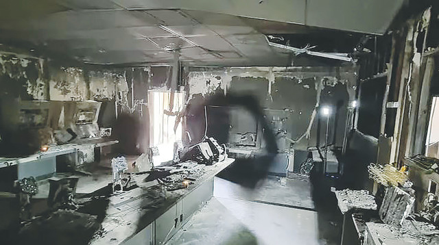 חמ"ל נחל עוז השרוף (צילום: אייל אשל)