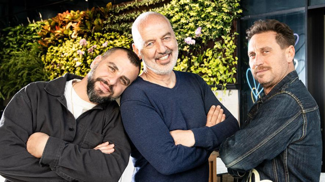 יונתן גרינברג, דומיניק רומנו ואביתר מלכה (צילום: בן יוסטר)