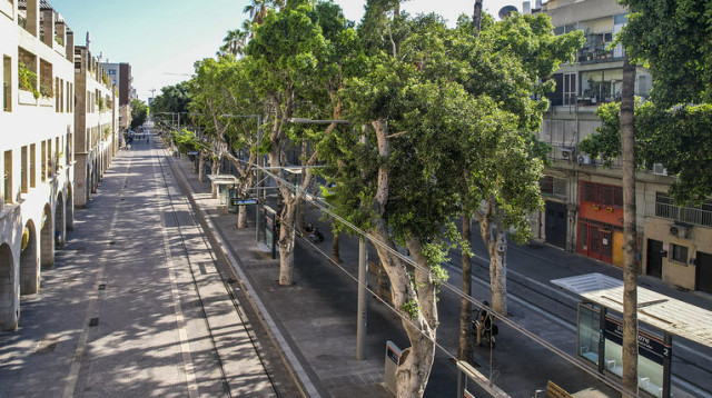 שדרות ירושלים בתל אביב (צילום: עיריית תל אביב – יפו וחברת נת"ע)