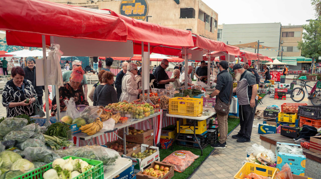 שוק האיכרים בבאר שבע  (צילום: דניאל יאסנו)