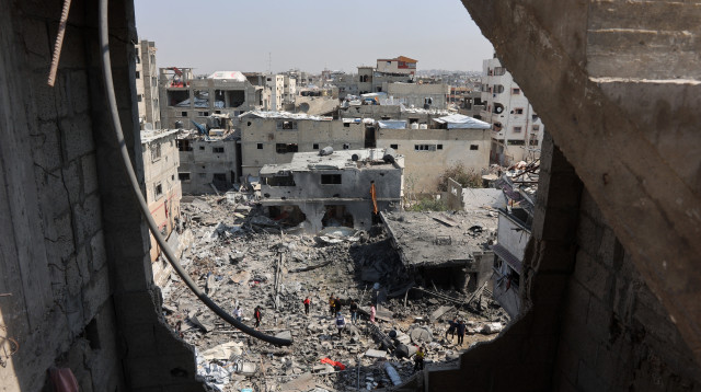 הרס בעזה לאחר תקיפות צה"ל (צילום: OMAR AL-QATTAA/AFP via Getty Images)