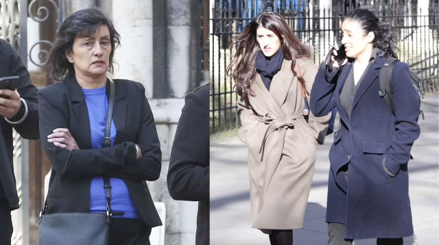 מימין - סוניה ביינס, שארן ביינס, האחיות שנתבעו על ידי אמא שלהן. משמאל - קמילה ביינס, האמא התובעת (צילום: champion news)