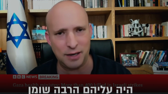 נפתלי בנט בריאיון ל-BBC (צילום: צילום מסך bbc)