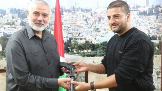 אוסאמה טבש ואיסמעיל הנייה (צילום: רשתות ערביות)