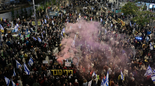 הפגנה לשחרור החטופים בתל אביב, מרץ 2025 (צילום: אבשלום ששוני)