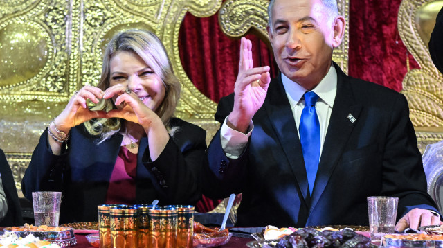 בנימין נתניהו, שרה נתניהו (צילום: רמי שלוש)