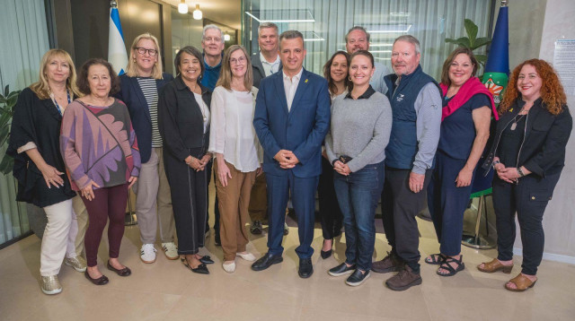 משלחת ראשי עיר מארה״ב הגיעה לרמת גן (צילום: אילן ספירא)